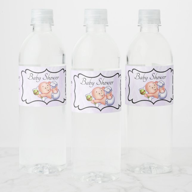 Rótulo De Garrafa De Vinho Chá de Bebê Personalizado (Garrafas)