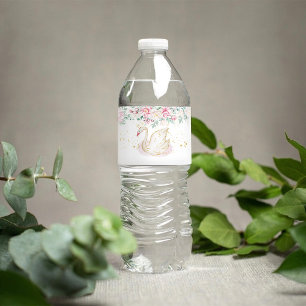 Rótulo De Garrafa De Vinho Chá de Bebê Princesa Cisne