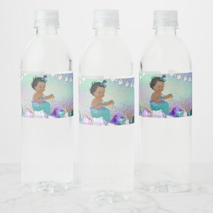 Rótulo De Garrafa De Vinho Chá de fraldas Africano de Jewel Mermaid