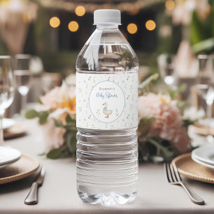 Rótulo De Garrafa De Vinho Chá de fraldas de Arco Azul bobo
