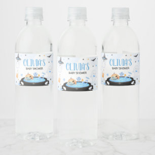 Rótulo De Garrafa De Vinho Chá de fraldas de Boo-y Halloween