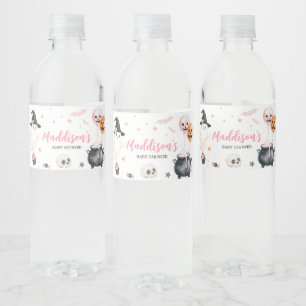 Rótulo De Garrafa De Vinho Chá de fraldas de bruxaria rosa