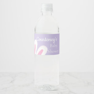 Rótulo De Garrafa De Vinho Chá de fraldas de coelho roxo minimalista