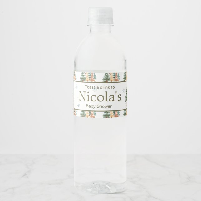 Rótulo De Garrafa De Vinho Chá de fraldas de coelhos de inverno (Frente)