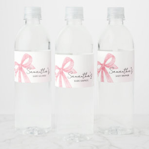 Rótulo De Garrafa De Vinho Chá de fraldas de Dia das Bruxas de Menina Rosa
