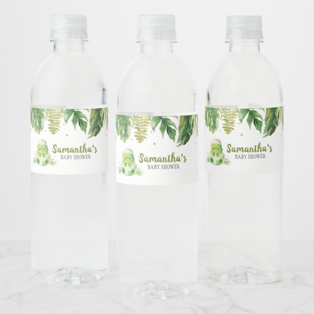 Rótulo De Garrafa De Vinho Chá de fraldas de dinossauro (Garrafas)