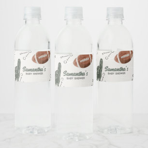 Rótulo De Garrafa De Vinho Chá de fraldas de futebol