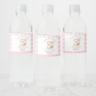 Rótulo De Garrafa De Vinho Chá de fraldas de Garota de Cores d'Água do bobo