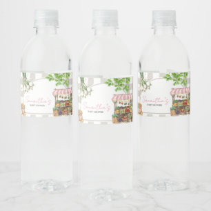 Rótulo De Garrafa De Vinho Chá de fraldas De Meninas Agricultoras Localmente 