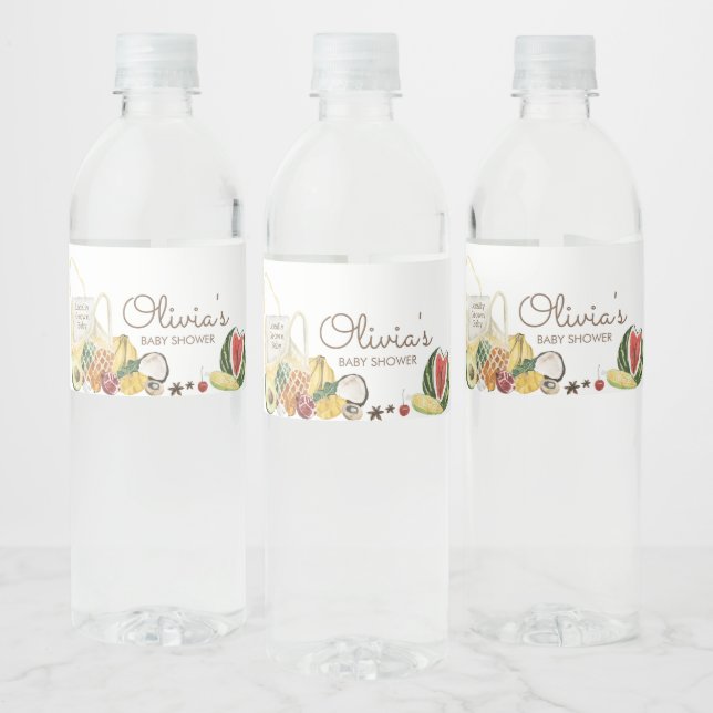 Rótulo De Garrafa De Vinho Chá de fraldas De Mercado De Agricultores Cultivad (Garrafas)