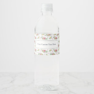 Rótulo De Garrafa De Vinho Chá de fraldas de noivado de Nave Floral