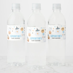 Rótulo De Garrafa De Vinho Chá de fraldas de Pequeno Boi do Fantasma Azul