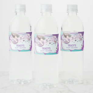 Rótulo De Garrafa De Vinho Chá de fraldas de Sereia Bonita Sob Favor Do Mar