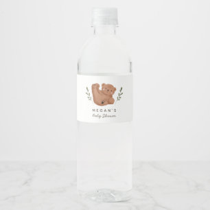 Rótulo De Garrafa De Vinho Chá de fraldas de Urso de Cubo Verde