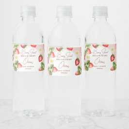 Rótulo De Garrafa De Vinho Chá de fraldas doce de morango