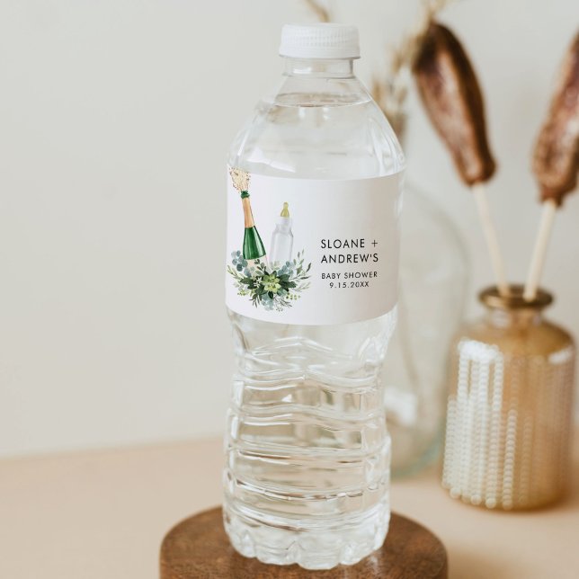 Rótulo De Garrafa De Vinho CHÁ DE FRALDAS REMY Poppin Botles (Criador carregado)