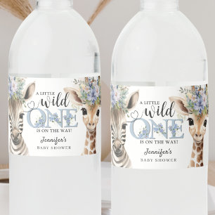 Rótulo De Garrafa De Vinho Chá de fraldas Safari Selgle Animal