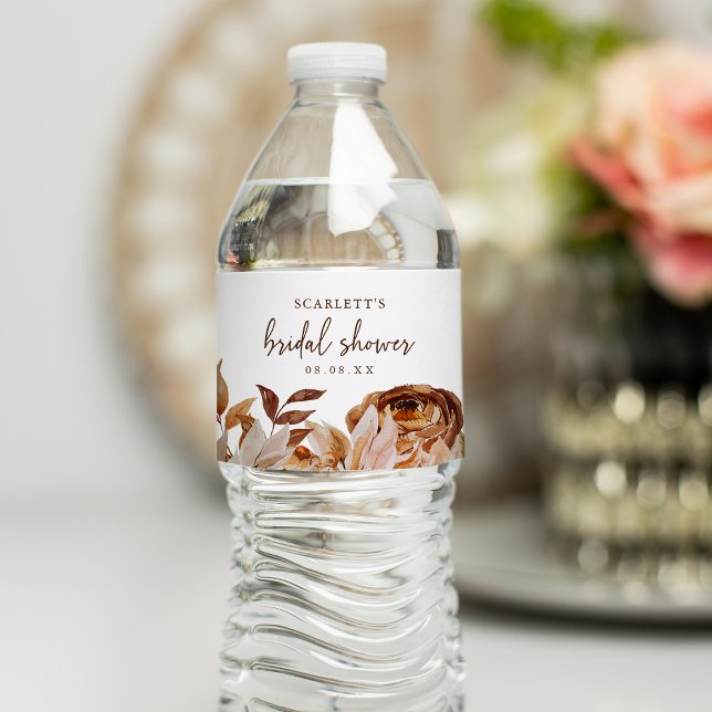 Rótulo De Garrafa De Vinho Chá de Noiva de Outono (Fall Bridal Shower Water Bottle Label
)
