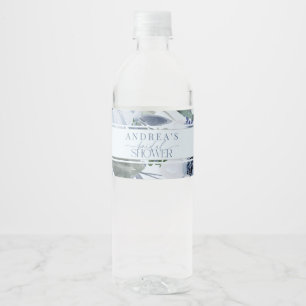 Rótulo De Garrafa De Vinho Chá de panela Azul Dusty