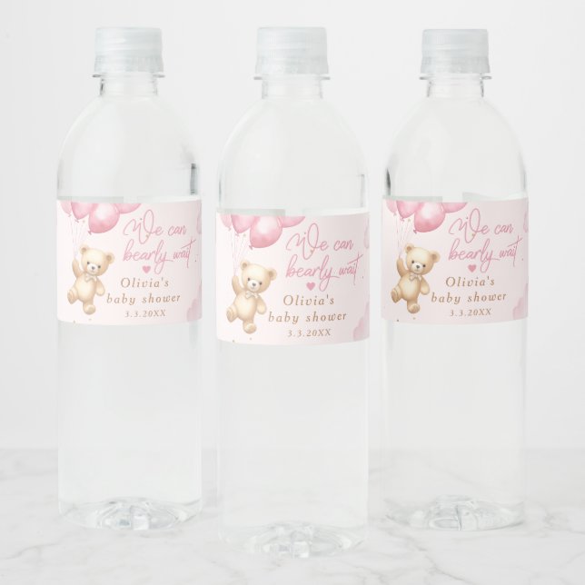 Rótulo De Garrafa De Vinho Chá de ursinho azul que podemos esperar (Garrafas)