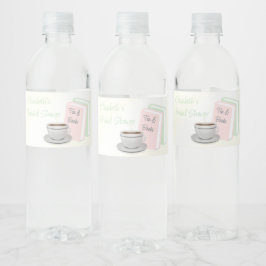 Rótulo De Garrafa De Vinho Chá & Livros Chá de Noiva