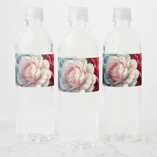 Rótulo De Garrafa De Vinho Charme Floral Rosa Atemporal