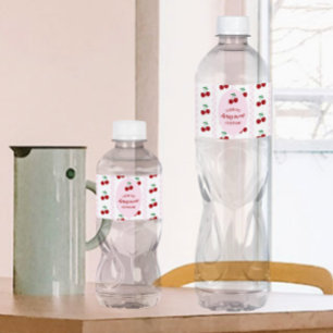 Rótulo De Garrafa De Vinho Cherry Sweet Birthday