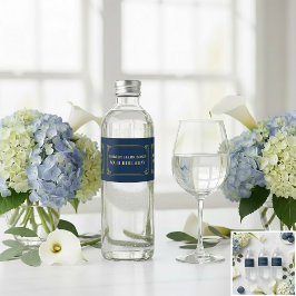 Rótulo De Garrafa De Vinho Chic Luxury Navy Gold 80th Birthday