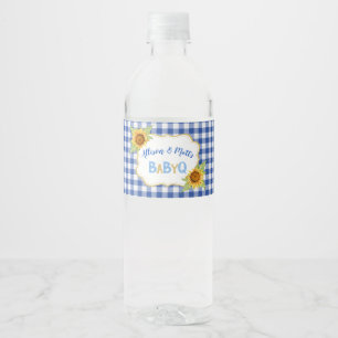 Rótulo De Garrafa De Vinho CHURRASCO azul de BabyQ da verificação do guing