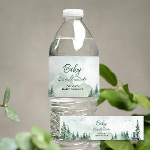 Rótulo De Garrafa De Vinho Chuva de Bebê Baby É Frio Lá Fora