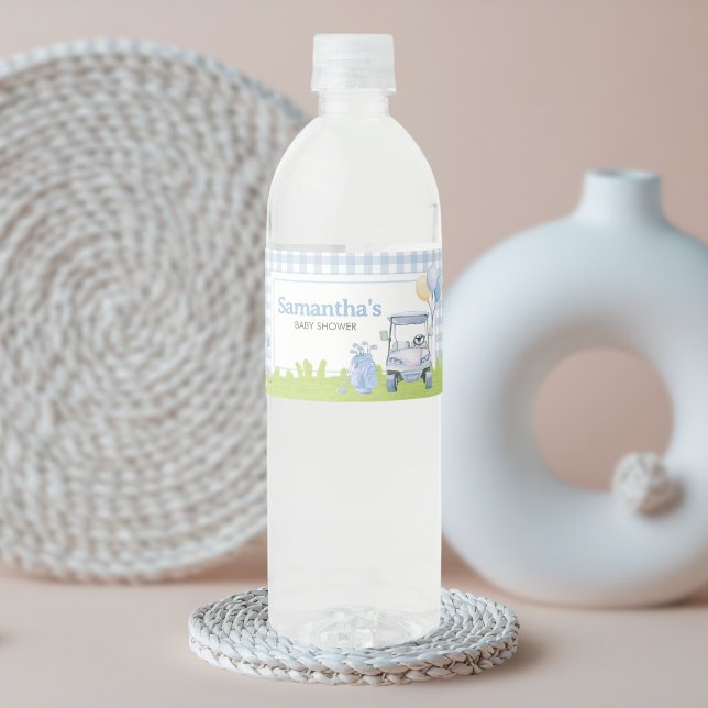Rótulo De Garrafa De Vinho Chuva de Bebê Little Putter Golf (Golf Little Putter Baby Shower Water Bottle Label)