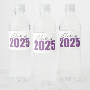 Rótulo De Garrafa De Vinho Classe de brilho roxo de 2025