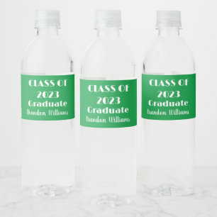 Rótulo De Garrafa De Vinho Classe do Partido da Faculdade de Graduação Verde