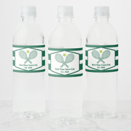 Rótulo De Garrafa De Vinho Clube de País Personalizado de Tênis em Greve Verd