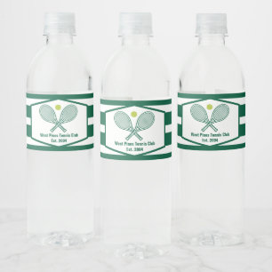 Rótulo De Garrafa De Vinho Clube de País Personalizado de Tênis em Greve Verd