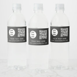 Rótulo De Garrafa De Vinho Código QR do Logotipo da Empresa Texto Site Presen