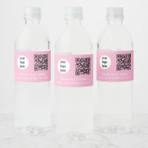 Código QR do Logotipo da Empresa Texto Site Rosa C