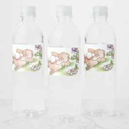 Rótulo De Garrafa De Vinho Coelhinho de Páscoa de Retro Bonito