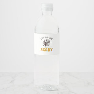 Rótulo De Garrafa De Vinho Coma Beba E Seja Reaper Minimal Limpo