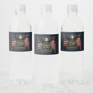 Rótulo De Garrafa De Vinho Comemoração de 250 anos EUA Presente Patriótico