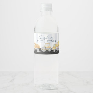 Rótulo De Garrafa De Vinho Construção de Chá de fraldas de Aniversário de Águ