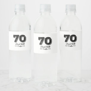 Rótulo De Garrafa De Vinho cool cute 70th birthday quote sayings