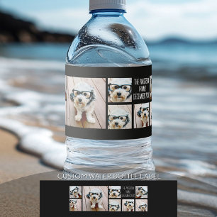 Rótulo De Garrafa De Vinho Crie uma colagem de fotos personalizada com 8 foto
