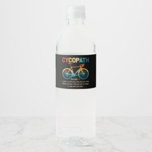 Rótulo De Garrafa De Vinho Cycopath Funny Cycling para Ciclistas e Bikers