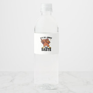 Rótulo De Garrafa De Vinho Dabbing Thankdando à Turquia sobre esse castor