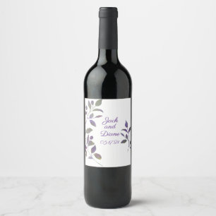Rótulo de Garrafa de Vinho de Casco Roxo