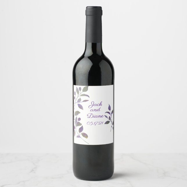 Rótulo de Garrafa de Vinho de Casco Roxo (Frente)