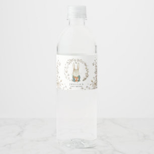 Rótulo De Garrafa De Vinho Decor do Chá de fraldas Botânico do Coelho Vinta