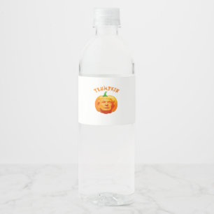 Rótulo De Garrafa De Vinho Dia de as Bruxas engraçado Trumpkin - Spooky Parod