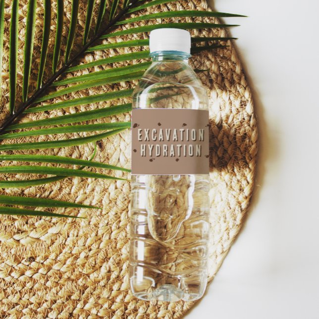 Rótulo De Garrafa De Vinho Dino Dig Excavation Festa de aniversário (Criador carregado)